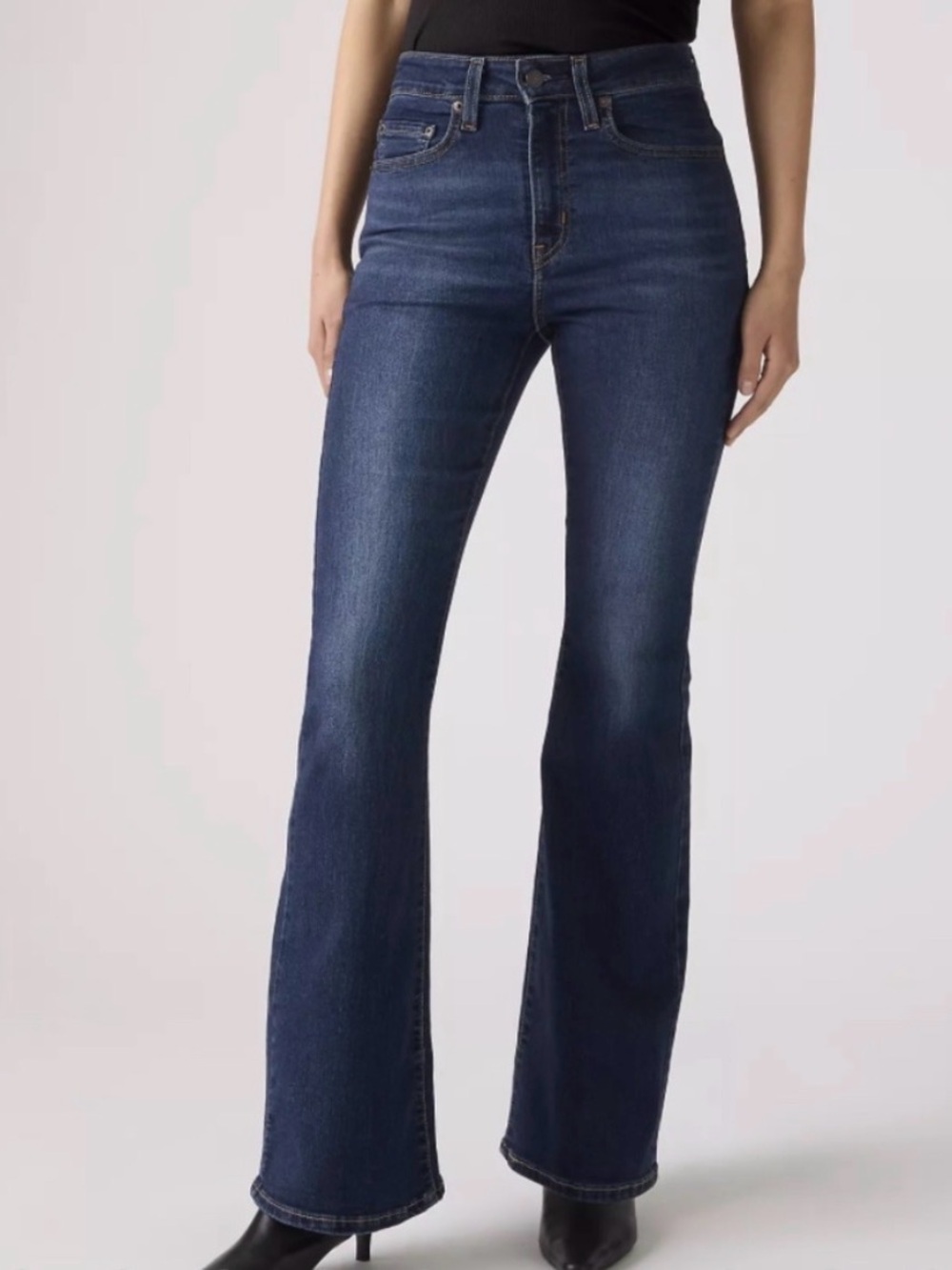 Levi's High-Rise Indigo Flare Jeans
